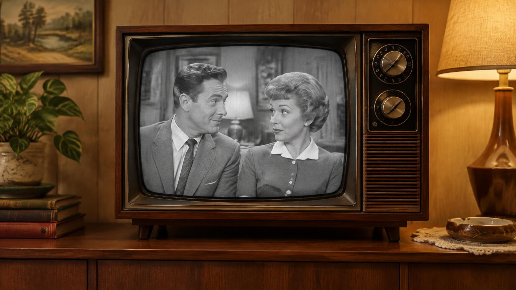 vintage television set