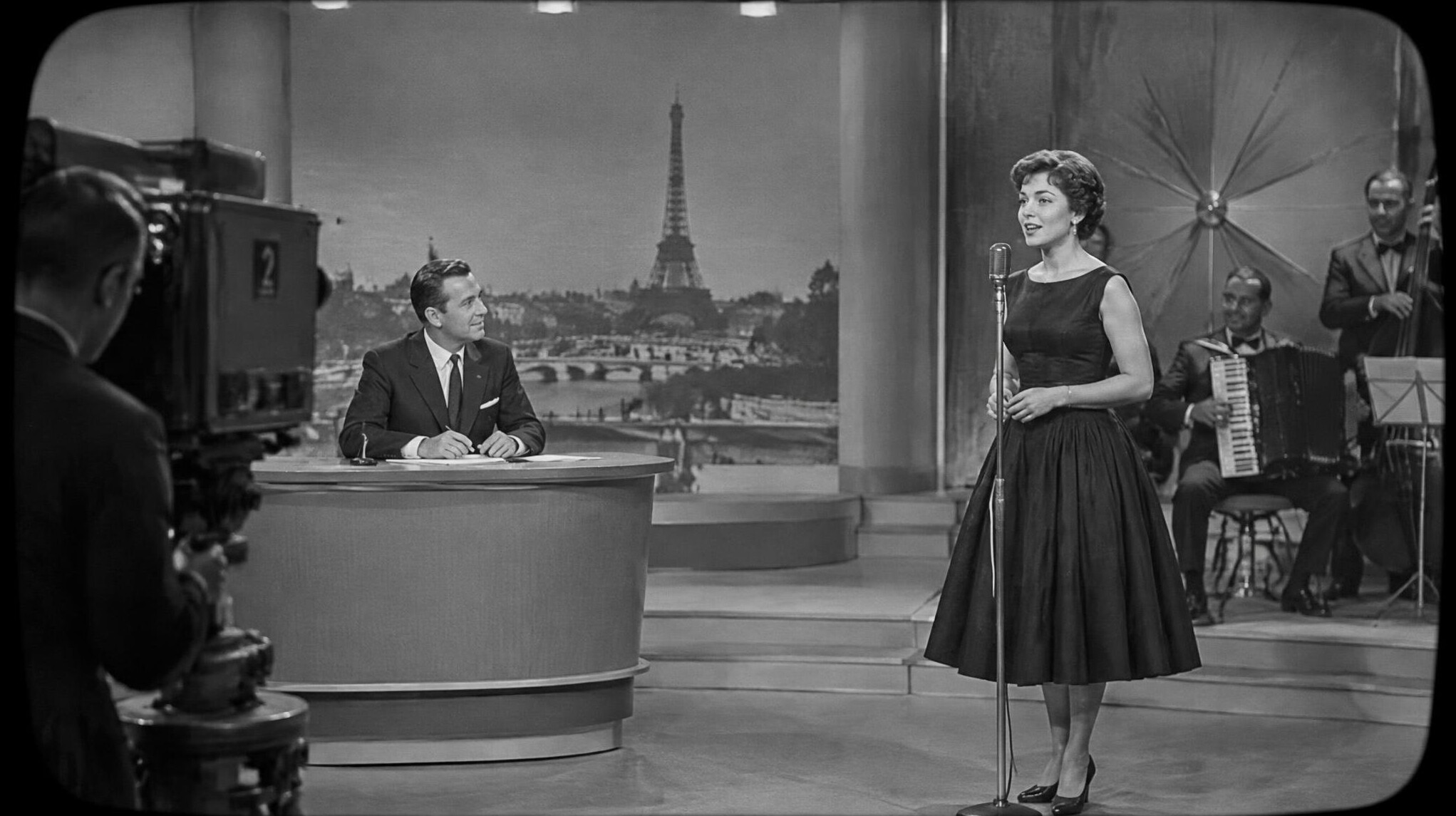 vintage french tv broadcast