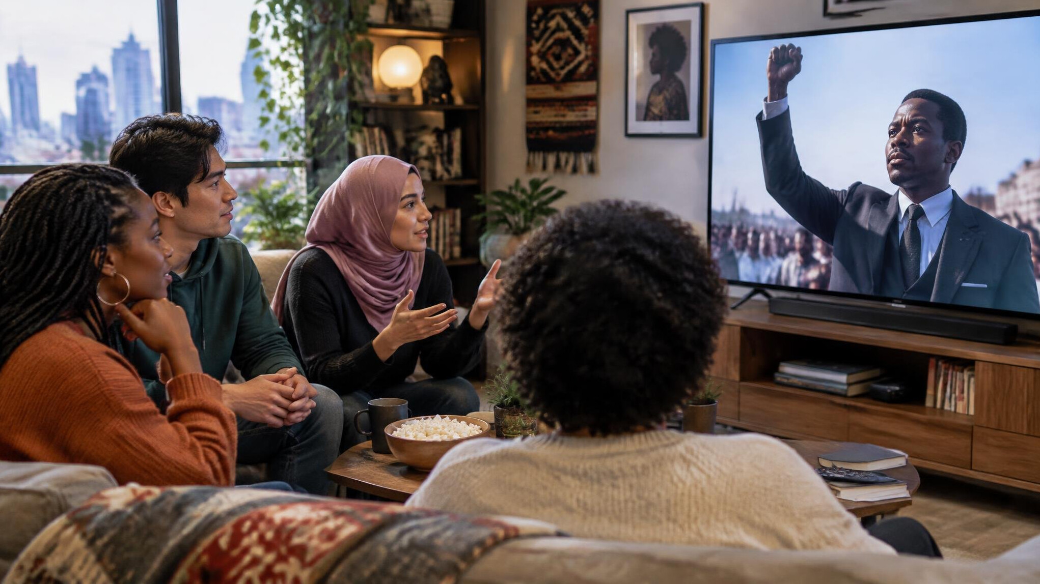 diverse people discussing culture