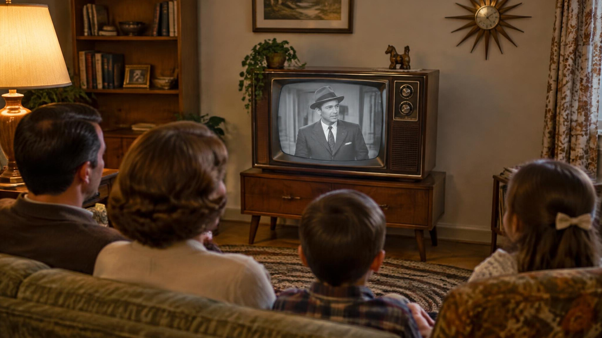 classic television set on table